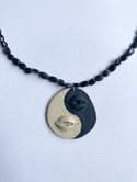 Yin Yang beaded necklace #13