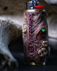 Image 13 of  Bic lighter sleeve, original sculpt, functional art, Glow in the dark, flash reflective OOAK 