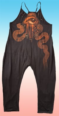 Image 2 of “CONTRASTING CROWS” CUSTOM BLEACH PAINTED OVERSIZED JUMPER LARGE