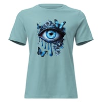 Image 7 of Women's Relaxed T-Shirt, Mystic Butterfly Gaze Tee
