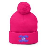 Image 3 of Double C Apex Pom-Pom Beanie