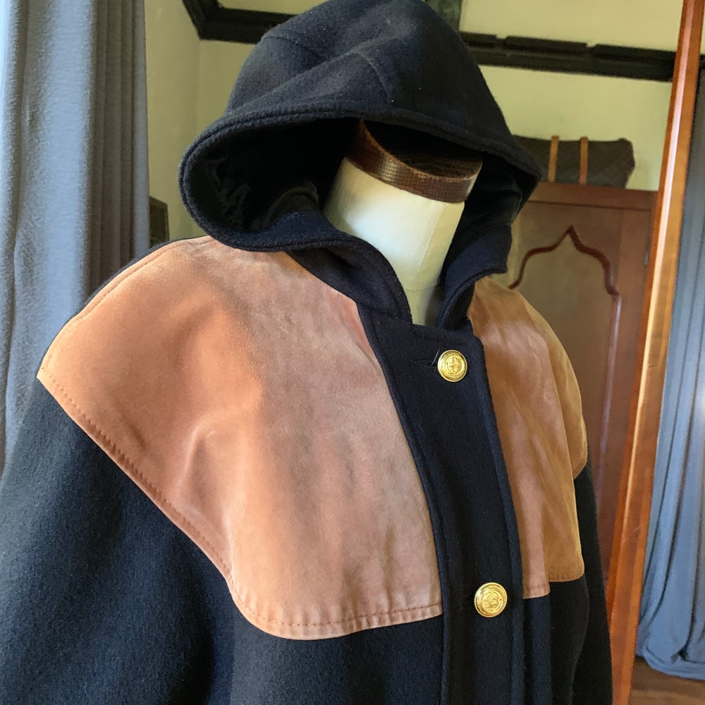 Elegance Couture Wool Hooded Coat XL