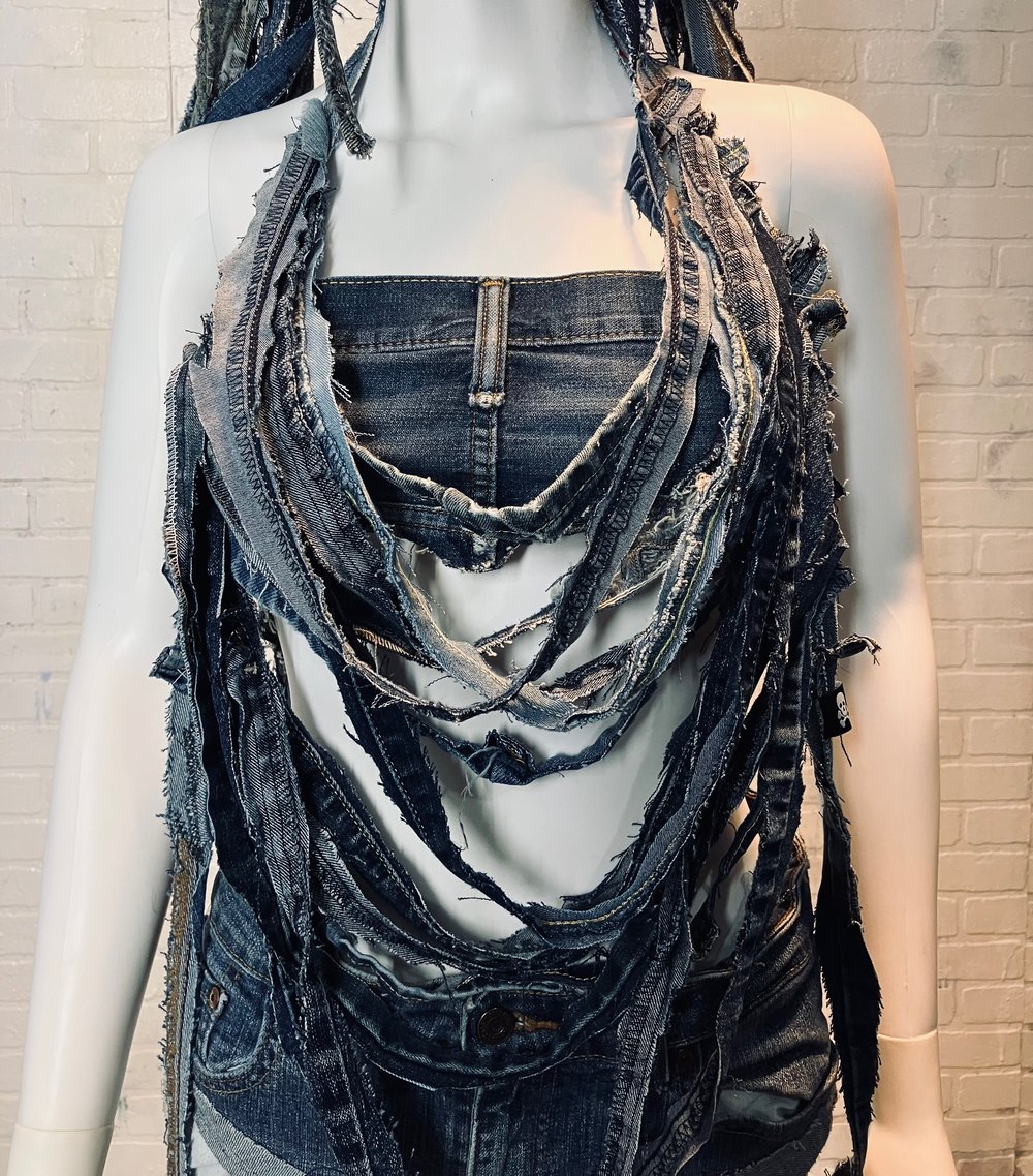 Denim Strappy Top