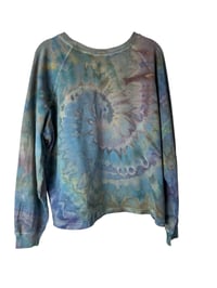 Image 8 of L 100% Cotton French Terry Sweatsuit Set in Earthy Spiral Ice Dye