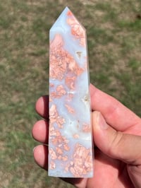 Image 8 of Pink Petal Agate Obelisk #2501