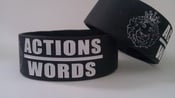Image of Black "Actions Over Words" wristbands