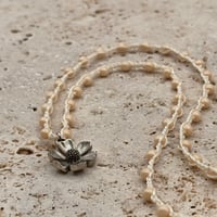 Image 1 of Antique Silver Flower Necklace