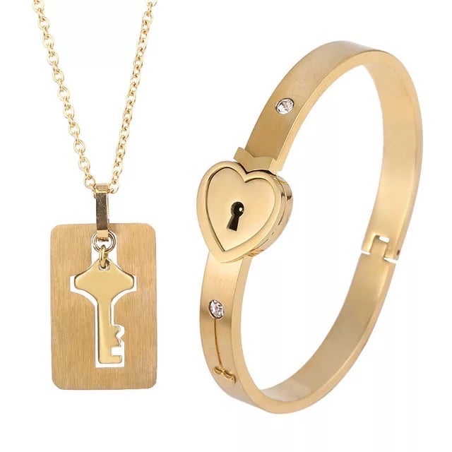 Image of 2Pc Couples Lock And Key Set