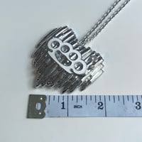 Image 2 of silver bullet heart necklace 