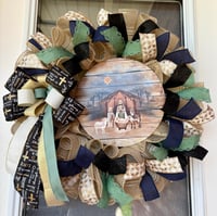 Image 1 of Nativity Mesh Wreath