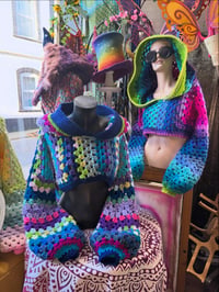 Image 4 of CROCHET PATTERN Magic Hooded Jumper - Hexi granny sweater with hood