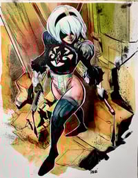 Image 1 of Galaxy con Watercolor Commissions 11 x 14 in copy