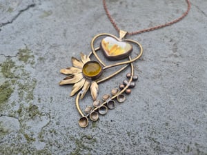 Yellow flowers pendant 