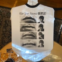 Image 3 of Kiss Your Favorite Beatle! ringer tee