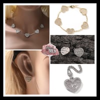 Image 2 of Luxury set with full Heart Necklace