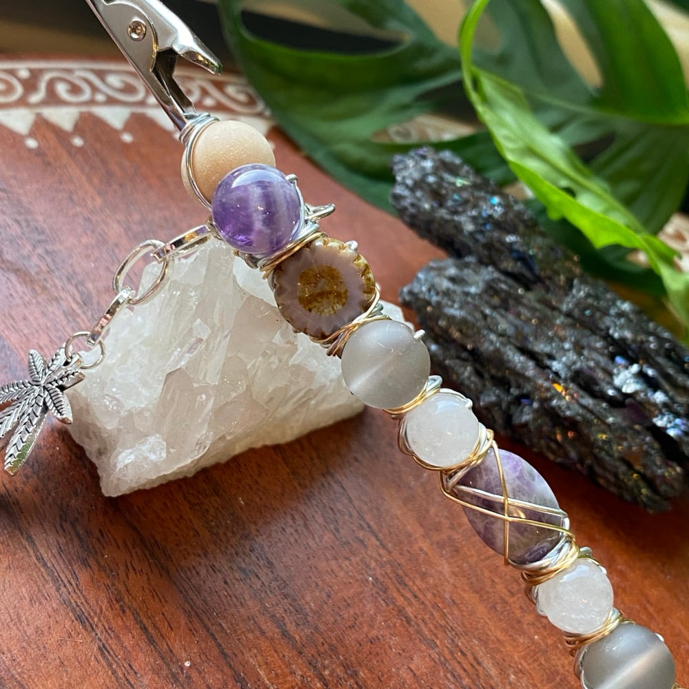 Image of amethyst air roach clip 