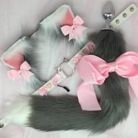 Image 1 of Kitten set Gray / pink 🐈‍⬛