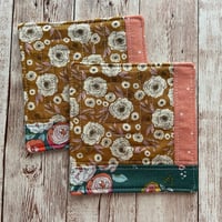 Image 1 of “Golden Hour" Scrappy Quilted Coaster