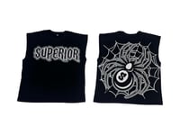 Superior “Web” Cutoff Tee Black 