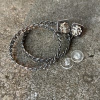 Image 2 of Dice Stud Chain Hoops