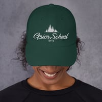 Image 5 of baseball hat with white embroidery of Grier logo