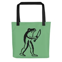 Image 2 of Eugene Teal FROG Tote Bag