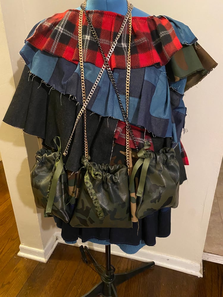 Image of Camo leather crossbody