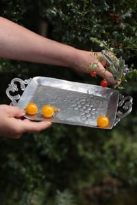 Image 1 of Tablettchen, Zinn, zb als Untersetzer für Essig und Öl