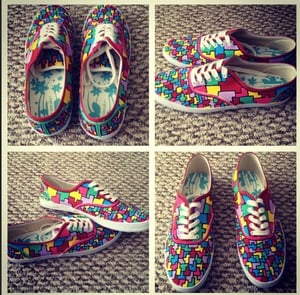 Image of Multi-Colored Shape Painted Shoe