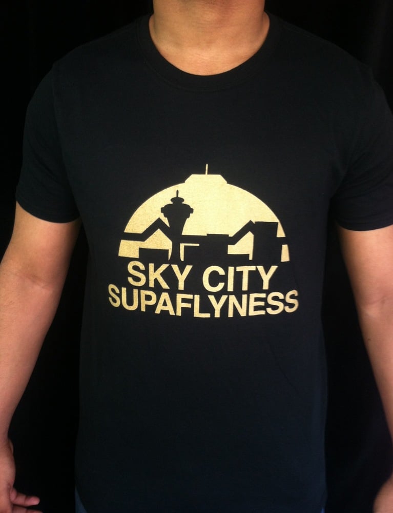 Image of Sky City; Supaflyness Tee (Black)