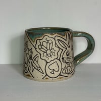 Image of Turquoise Stoneware Mug Flash 1