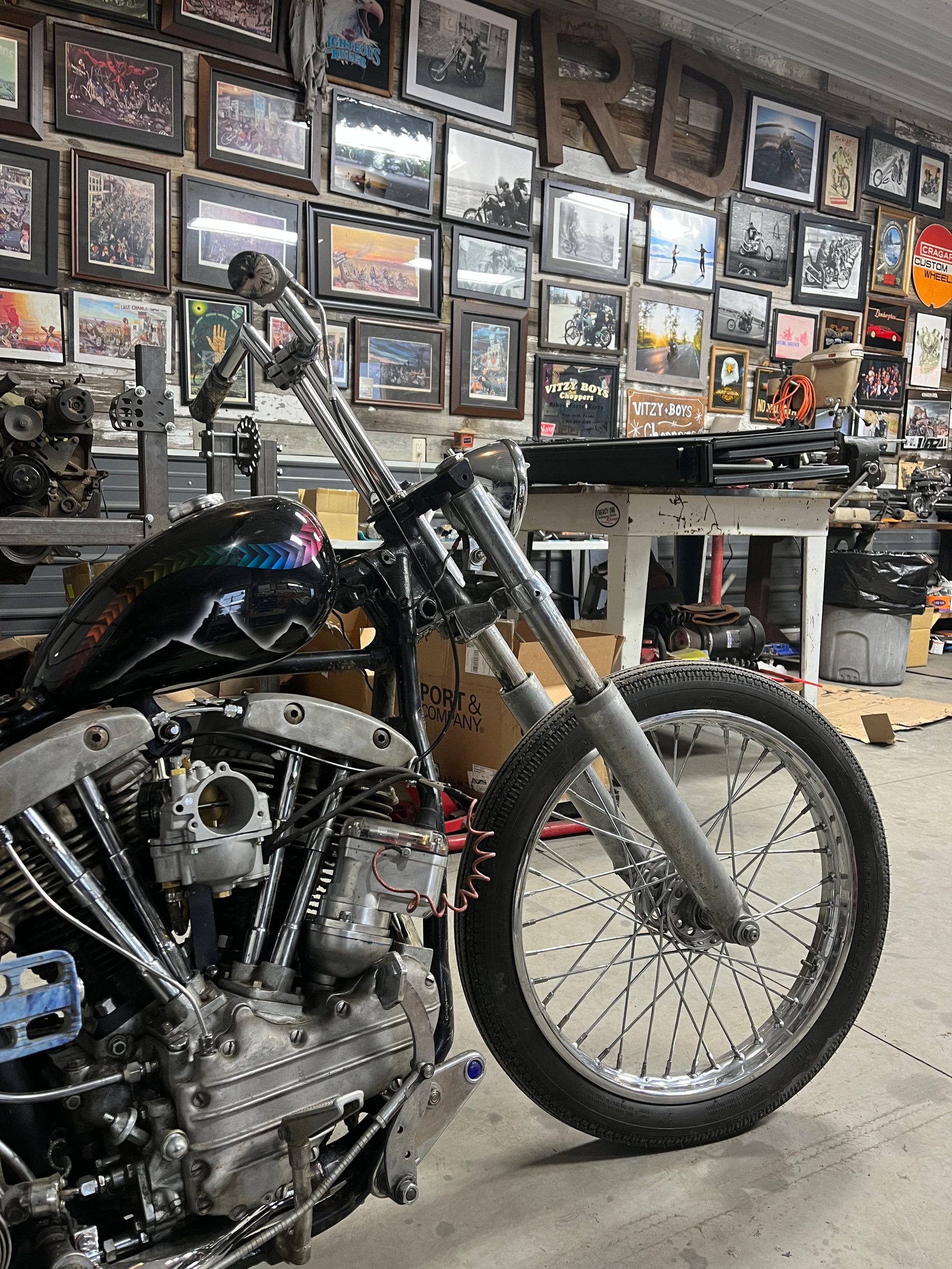 STAINLESS EXTENDED CAST RISER WITH 4” CHROME Z BAR | Vitzyboys Choppers