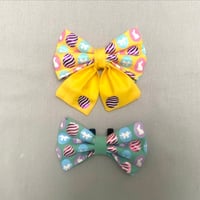 Image 1 of Easter Eggs Handprinted Sailor Bows / Bow Ties