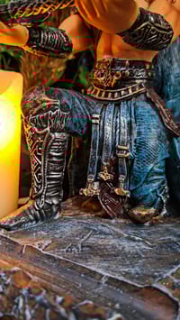 Image 3 of 👑The Armored Kingdom Kneeling Norse Valor Warrior Stand Holder