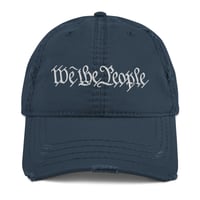 Image 9 of We The People - USA - Distressed Dad Hat from PatriotsCo.com