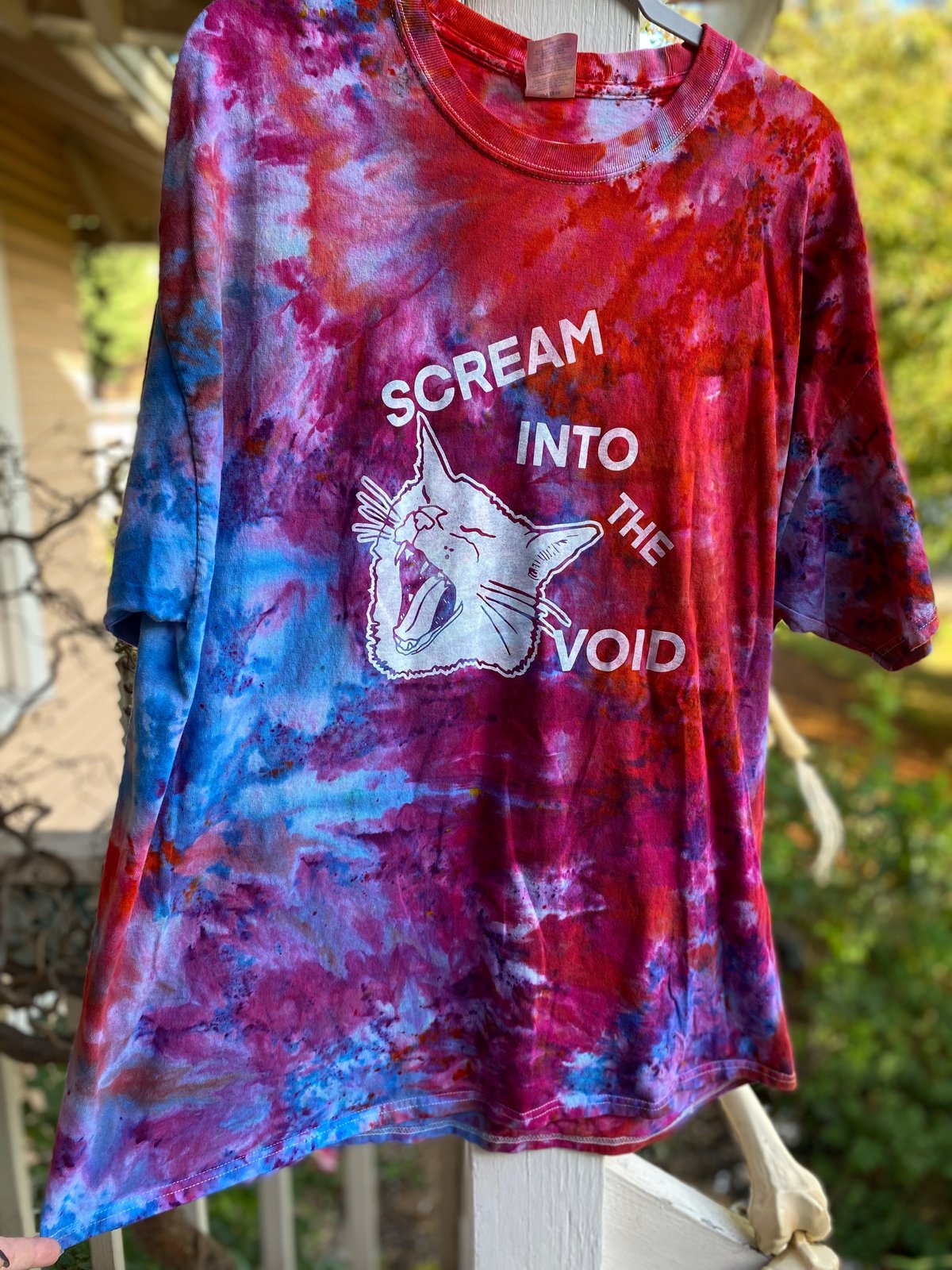 Image of 2XL Scream Into The Void Tie Dye Shirt