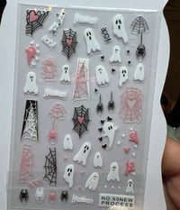 Cutesy Ghost / spider web sticker sheet (1 pc) 
