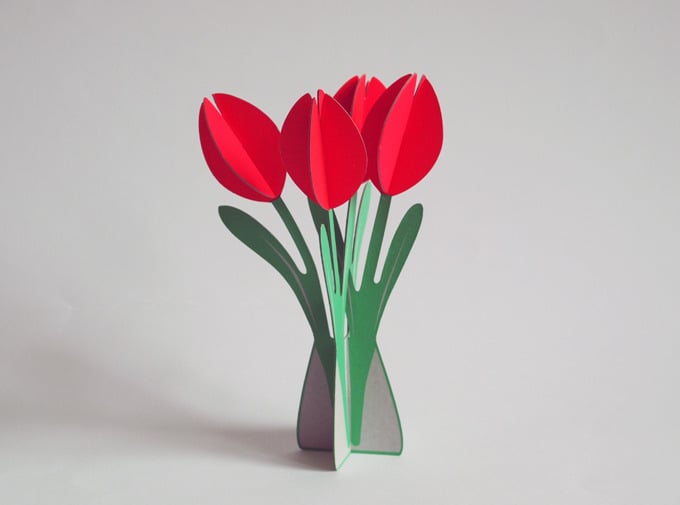 Image of 2 xcut&make Tulips Cards