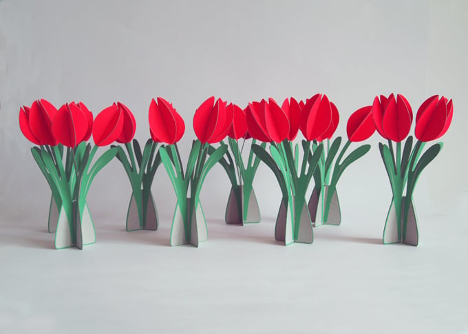 Image of 2 xcut&make Tulips Cards