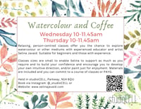 Image 2 of Watercolour & Coffee Class Wednesday or Thursday 10-11.45am