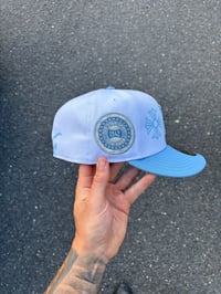 Image 3 of TWO TONE SKY BLUE VISOR DETRIOT TIGERS CUSTOM FITTED CAP