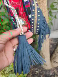 Image 3 of Evie Bag - navy and red dets