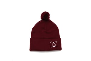 Image of Puff Fold Beanie in Cranberry