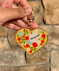 Image 1 of Free Palestine Heart Keychain