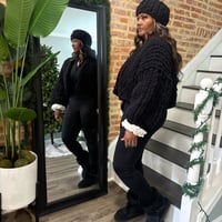 Image 2 of Chunky Black Knit Crop (NEW)