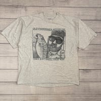 Image 1 of Vintage Old Fisher Men Never Die (Cropped) Tee - XL