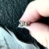 Handmade Sterling Silver Crescent Moon Stud Earrings 925