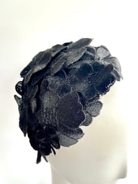 Image 1 of Black lace headpiece