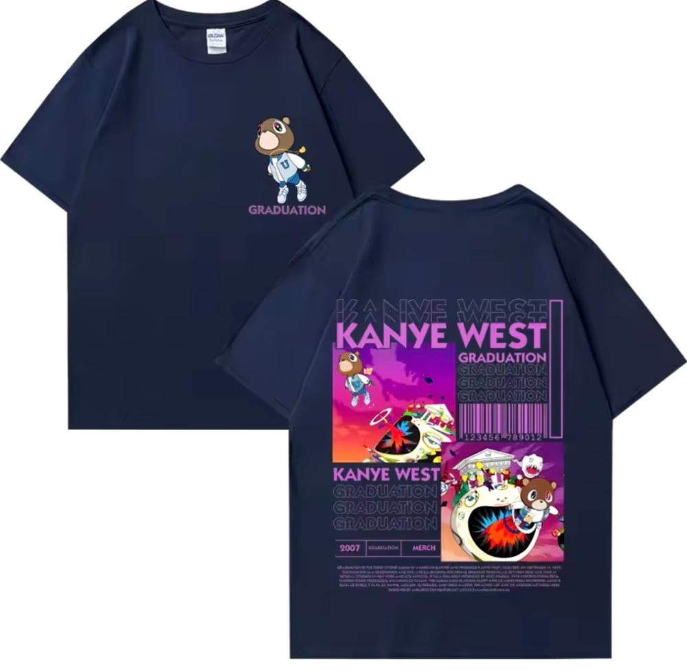 Image of Kanye west graduation album bear T shirt - Unisex multi size & colors