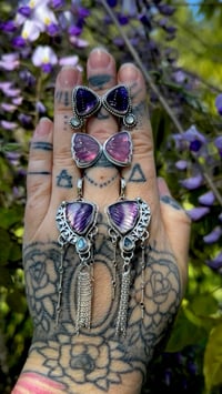 Image 5 of Fluorite Butterfly Ring~7.5